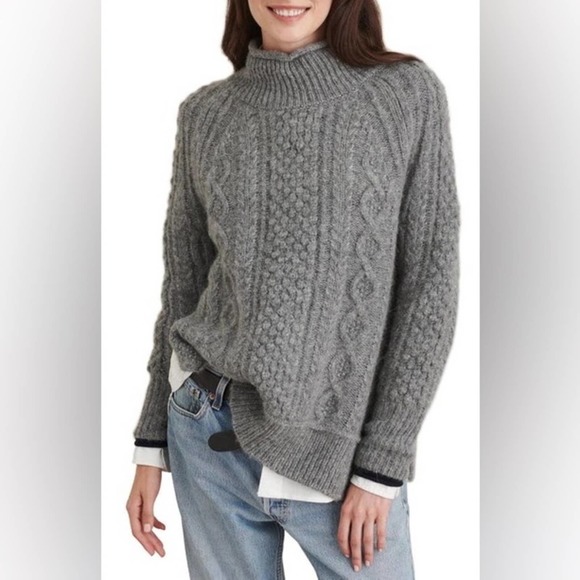 Alex Mill Sweaters - Alex Mill Gray Cable Knit Sweater